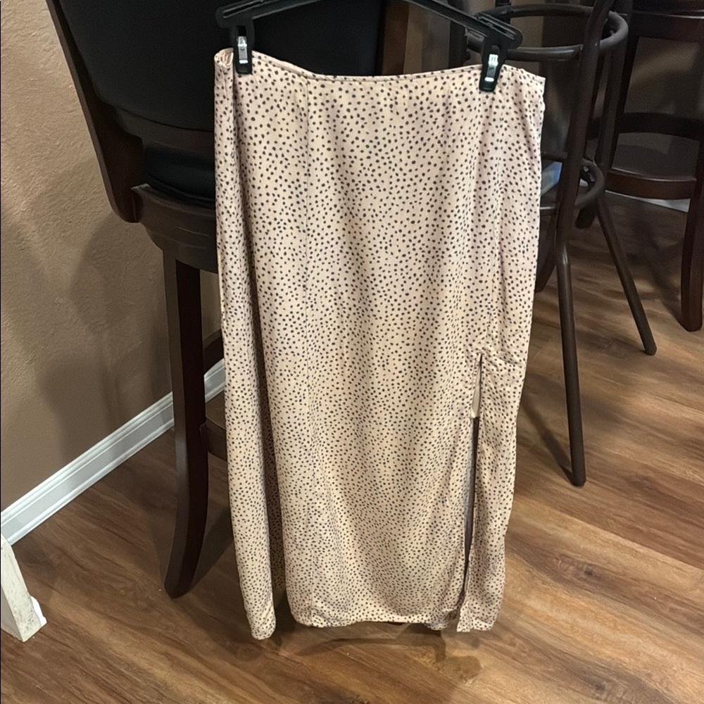 Abercrombie & Fitch Sequin Maxi Skirt Cream and Black